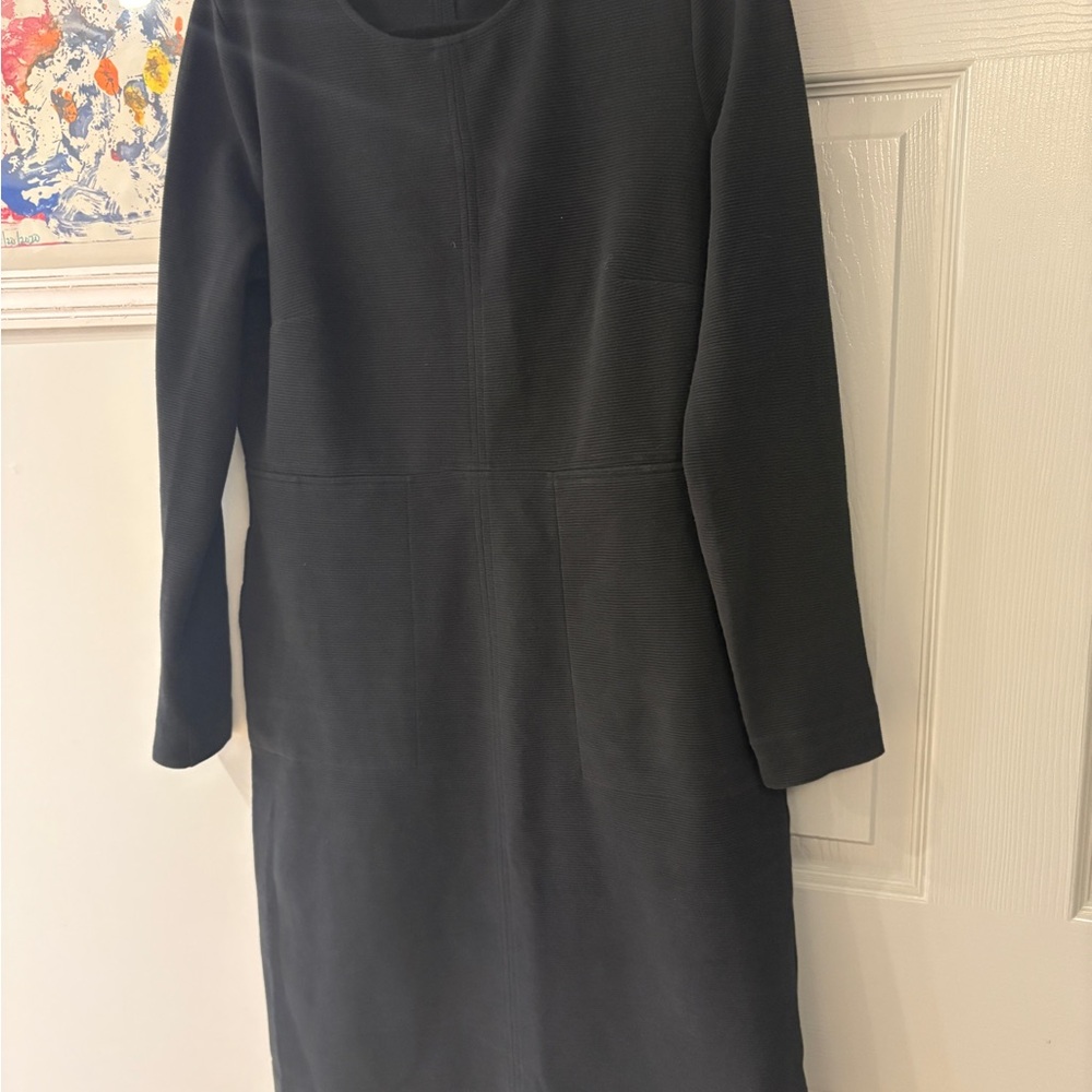 Boden Black Long-Sleeve Sheath Dress US 8L